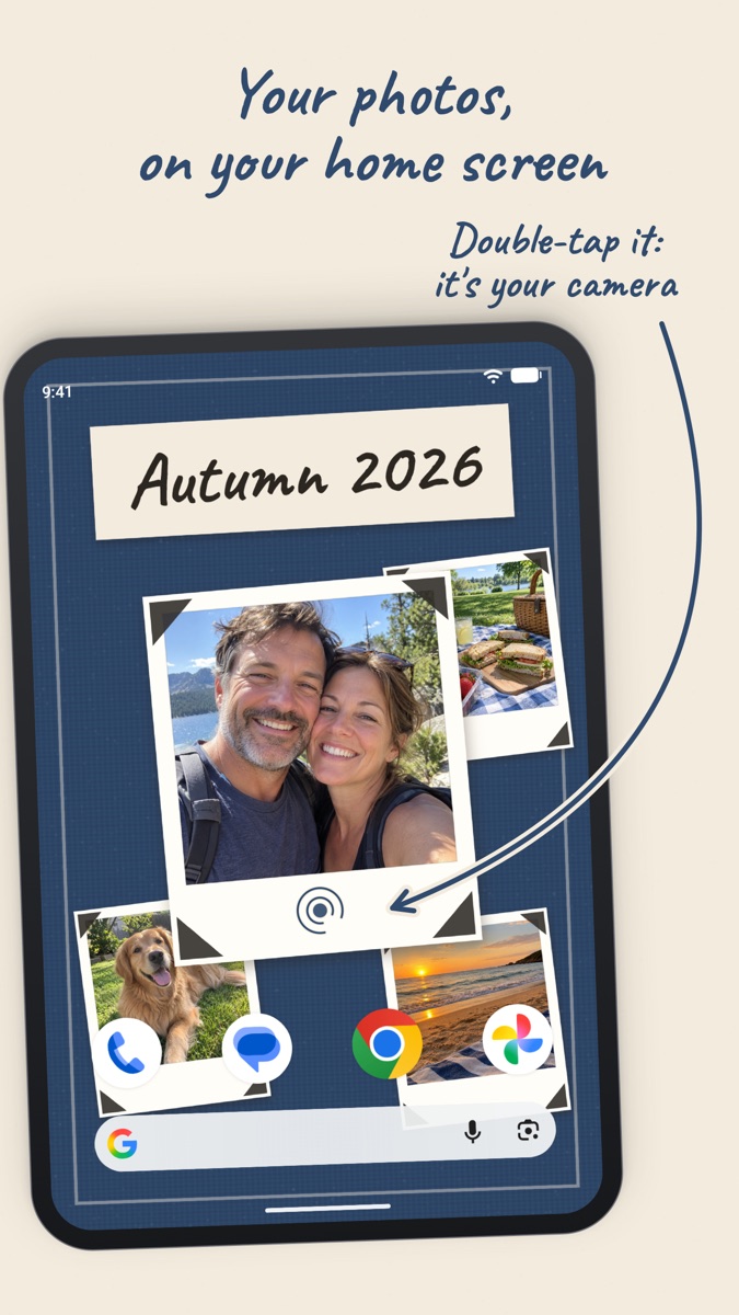 The home screen with the Key Photo